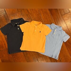 Crewcuts Kids Polo Shirt Set - Navy, Orange, Light Blue
